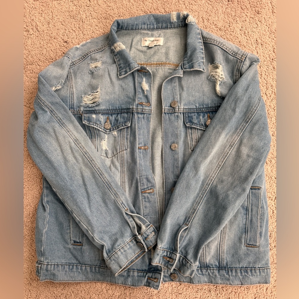 By Together Distressed Denim Jacket